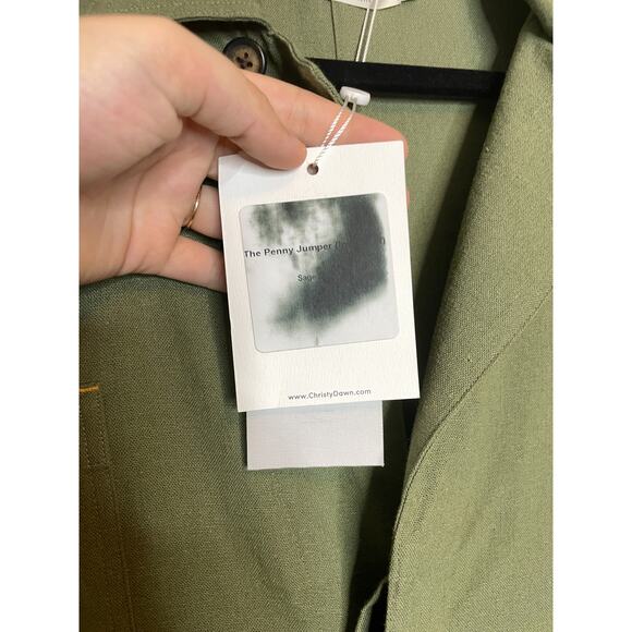 CHRISTY DAWN The Penny Sage Linen Jumpsuit XL - Picture 9 of 13